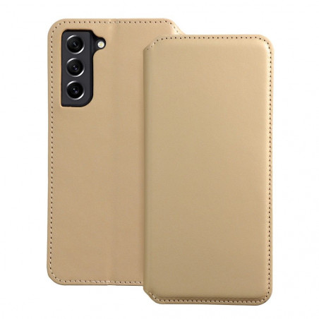 Samsung Galaxy S21 FE 5G Wallet Cases Dual Pocket book Gold 