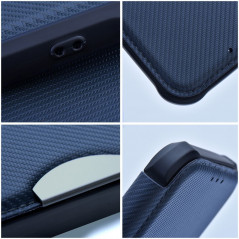 XIAOMI 12 Lite Wallet Cases Razor Book Carbon Fibre, Carbon pattern  Blue