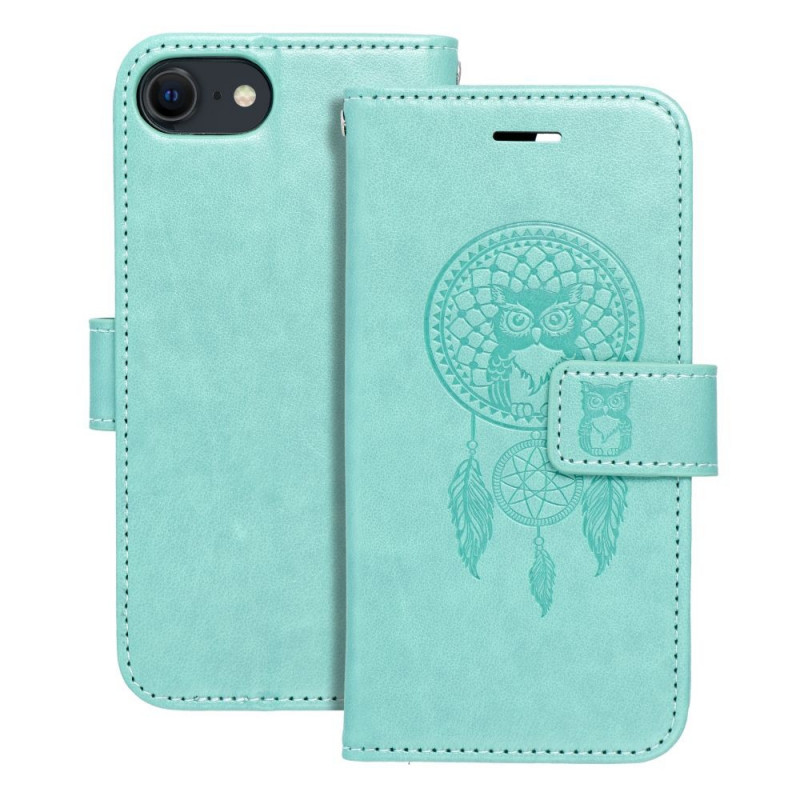 Apple iPhone SE 2022 5G Wallet Cases MEZZO Book Dreamcatcher  Green