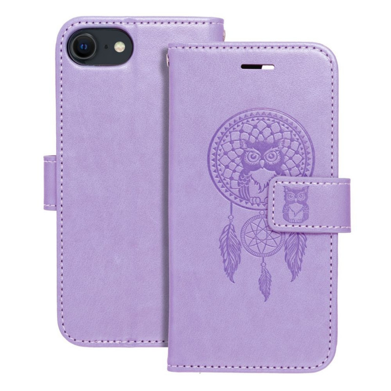 Apple iPhone SE 2022 5G Wallet Cases MEZZO Book Dreamcatcher  Purple