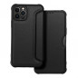 Apple iPhone 12 Pro Wallet Cases Razor Book Carbon Fibre, Carbon pattern  Black