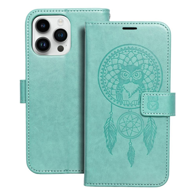 Apple iPhone 14 Pro Max Wallet Cases MEZZO Book Dreamcatcher  Green