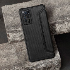 XIAOMI Redmi 10C Wallet Cases Razor Book Carbon Fibre, Carbon pattern  Black