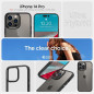 Apple iPhone 14 Pro Case Spigen Ultra Hybrid Crystal clear  Matte black