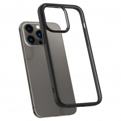 Apple iPhone 14 Pro Max Case Spigen Ultra Hybrid Crystal clear  Matte black