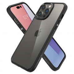 Apple iPhone 14 Pro Max Case Spigen Ultra Hybrid Crystal clear  Matte black
