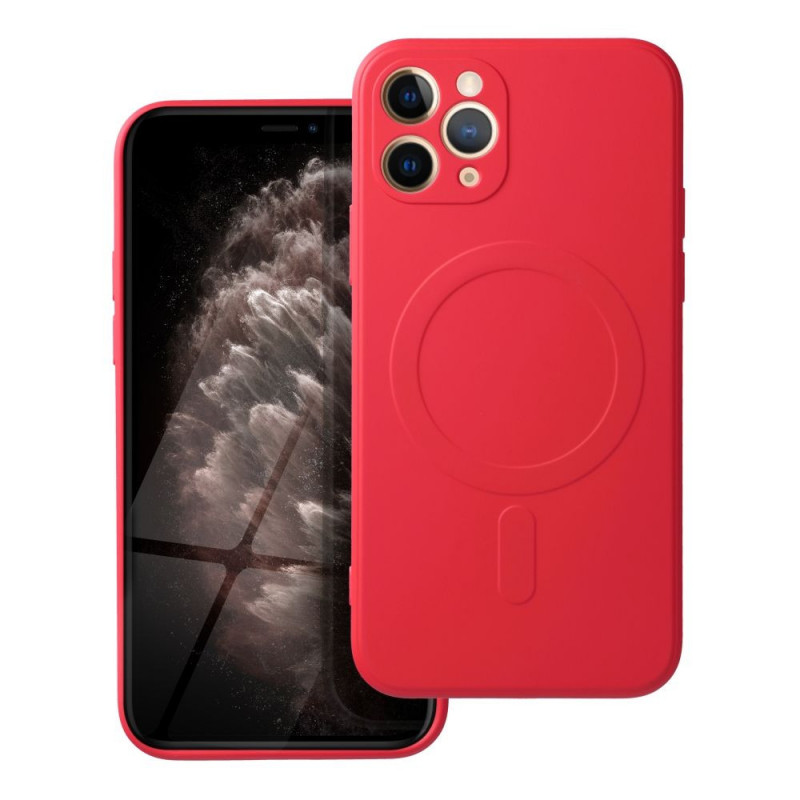 Apple iPhone 11 Pro Case Silicone Mag Cover MagSAFE  Red