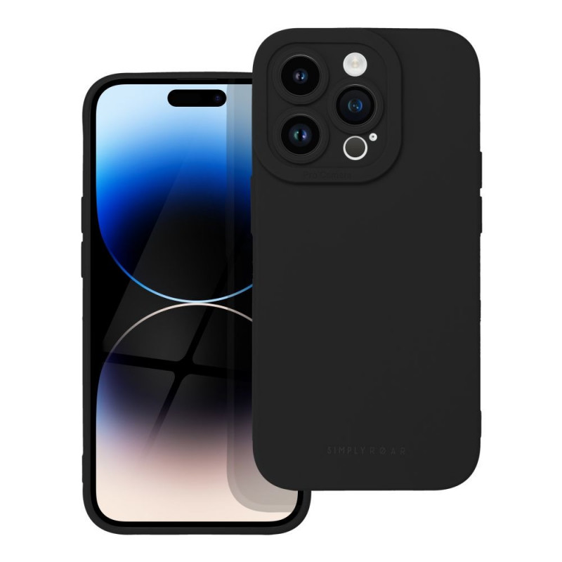 Apple iPhone 14 Pro Case Roar Luna Monochrome, Stylish, An aesthetic accessory  Black