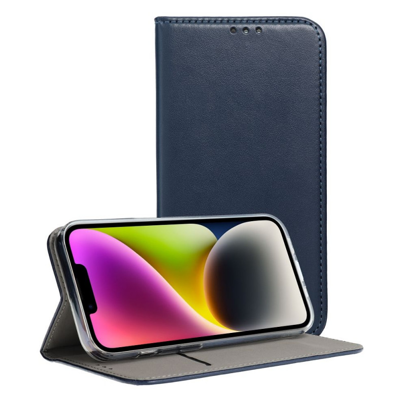 Apple iPhone 14 Plus Wallet Cases Smart Magneto book Navy