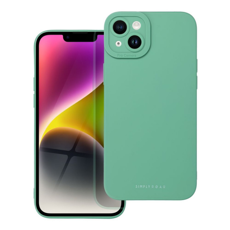 Apple iPhone 14 Plus Case Roar Luna Monochrome, Stylish, An aesthetic accessory  Green