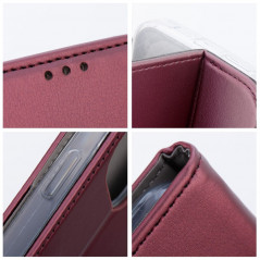 Samsung Galaxy A22 5G Wallet Cases Smart Magneto book Burgundy
