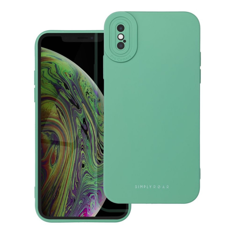 Apple iPhone X Case Roar Luna Monochrome, Stylish, An aesthetic accessory  Green
