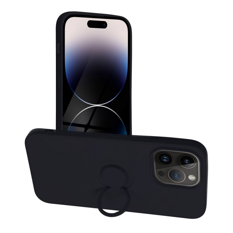 Apple iPhone 14 Pro Max Case Silicone ring Black