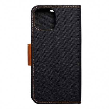 Apple iPhone 15 Wallet Cases CANVAS Book Black