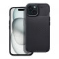 Apple iPhone 15 Case Carbon premium Elegant  Black