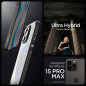 Apple iPhone 15 Pro Max Case Spigen Ultra Hybrid Crystal clear  Matte black