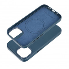 Apple iPhone 15 Case Leather Mag Cover Elegant  MagSAFE  Indigo blue