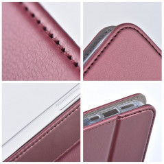 Apple iPhone 15 Pro Max Wallet Cases Smart Magneto book Burgundy