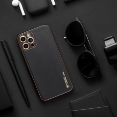 Apple iPhone 15 Plus Case Leather Black