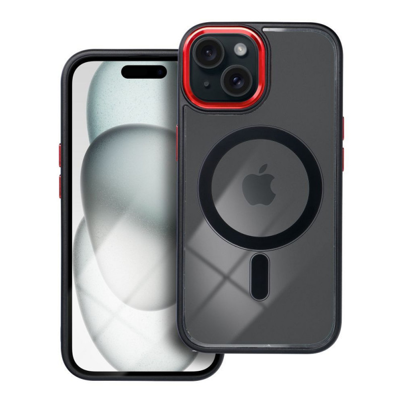 Apple iPhone 15 Case Color Edge Mag MagSAFE  Black