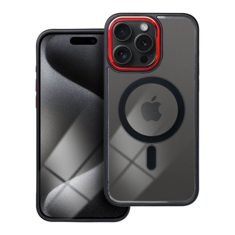 Apple iPhone 15 Pro Max Case Color Edge Mag MagSAFE  Black