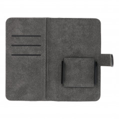 Samsung Galaxy S21 5G Univerzálne puzdro, Wallet Cases COMMON book Elegant, Soft lining inside  Black