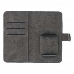 Samsung Galaxy S21 5G Univerzálne puzdro, Wallet Cases COMMON book Elegant, Soft lining inside  Black