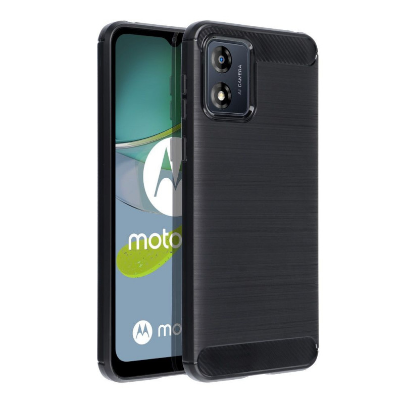 Motorola Moto E13 Case Carbon Elegant  Black
