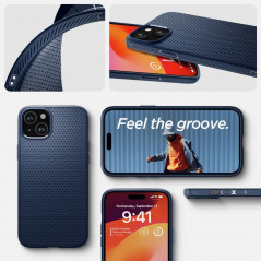 Apple iPhone 15 Case Spigen  Liquid Air Navy blue