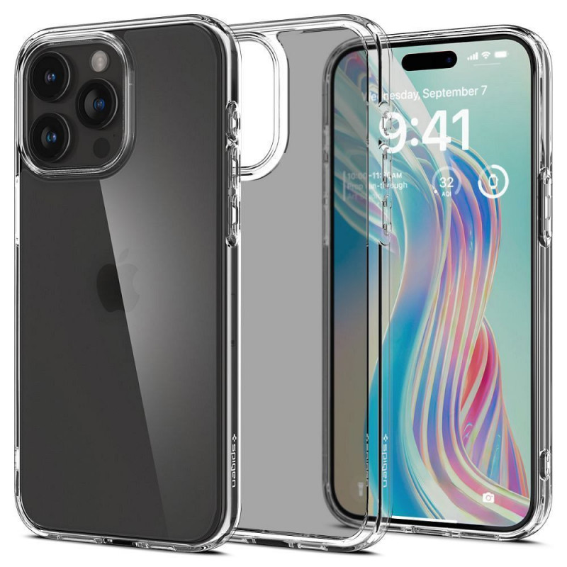 Apple iPhone 15 Pro Case Spigen Ultra Hybrid Crystal clear  Transparent