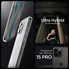 Apple iPhone 15 Pro Case Spigen Ultra Hybrid Crystal clear  Transparent