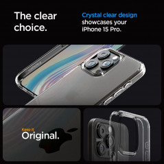 Apple iPhone 15 Pro Case Spigen Ultra Hybrid Crystal clear  Transparent