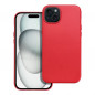 Apple iPhone 15 Plus Case Leather Mag Cover Elegant  MagSAFE  Red