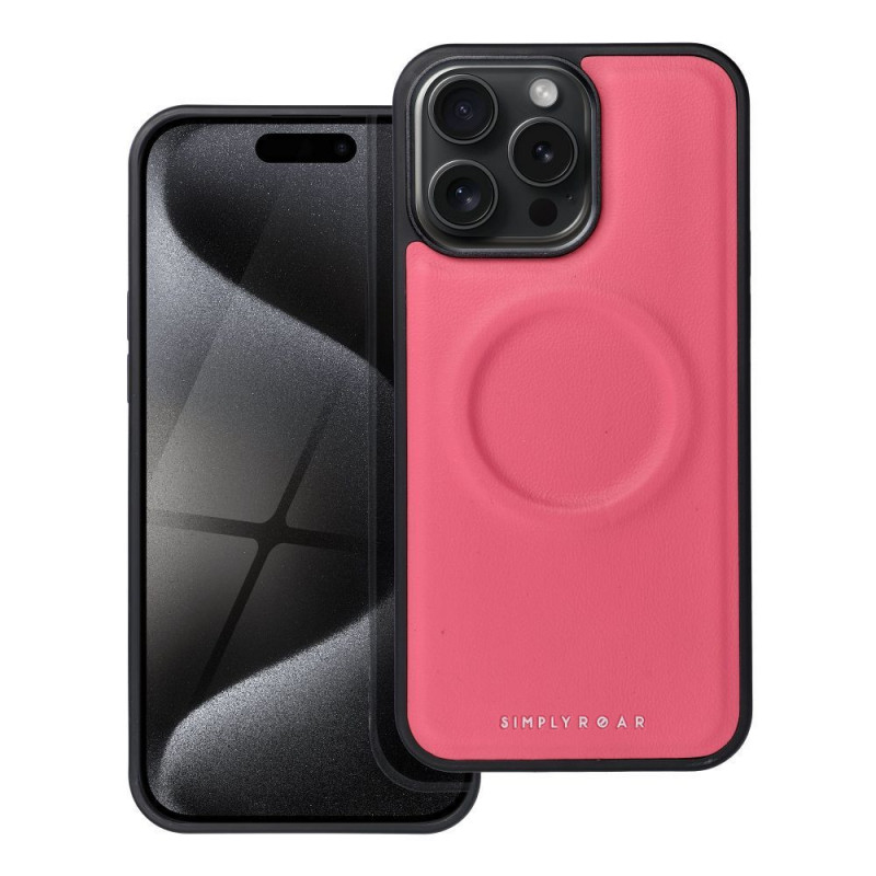 Apple iPhone 15 Pro Max Case Roar Mag Morning Elegant  MagSAFE  Hot pink