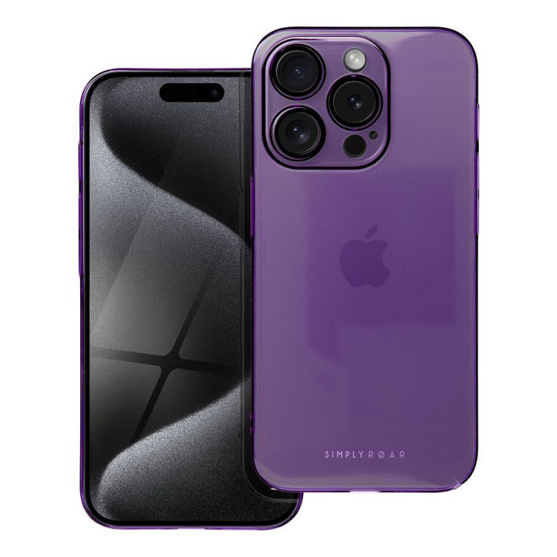 Apple iPhone 15 Pro Case Roar Pure Simple Fit  Purple