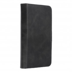 Apple iPhone 12 Univerzálne puzdro, Wallet Cases COMMON book Elegant, Soft lining inside  Black