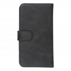 Apple iPhone 12 Univerzálne puzdro, Wallet Cases COMMON book Elegant, Soft lining inside  Black