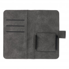 Apple iPhone 12 Univerzálne puzdro, Wallet Cases COMMON book Elegant, Soft lining inside  Black
