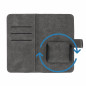 Apple iPhone 12 Univerzálne puzdro, Wallet Cases COMMON book Elegant, Soft lining inside  Black