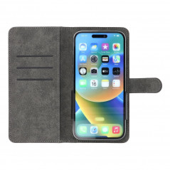 Apple iPhone 12 Univerzálne puzdro, Wallet Cases COMMON book Elegant, Soft lining inside  Black