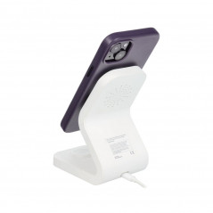 Apple iPhone 15 Plus Case Leather Mag Cover Elegant  MagSAFE  Dark violet