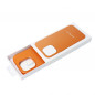 Apple iPhone 15 Pro Case Leather Mag Cover Elegant  MagSAFE  Orange