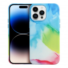Apple iPhone 15 Pro Case Leather Mag Cover Elegant  MagSAFE  Color splash