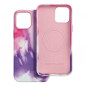 Apple iPhone 15 Pro Max Case Leather Mag Cover Elegant  MagSAFE  Purple splash