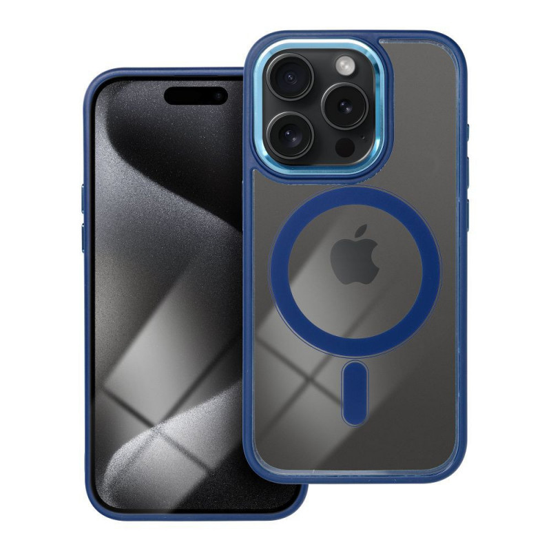 Apple iPhone 15 Pro Case Color Edge Mag MagSAFE  Navy blue