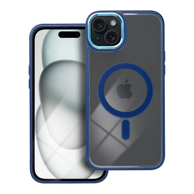Apple iPhone 15 Plus Case Color Edge Mag MagSAFE  Navy blue