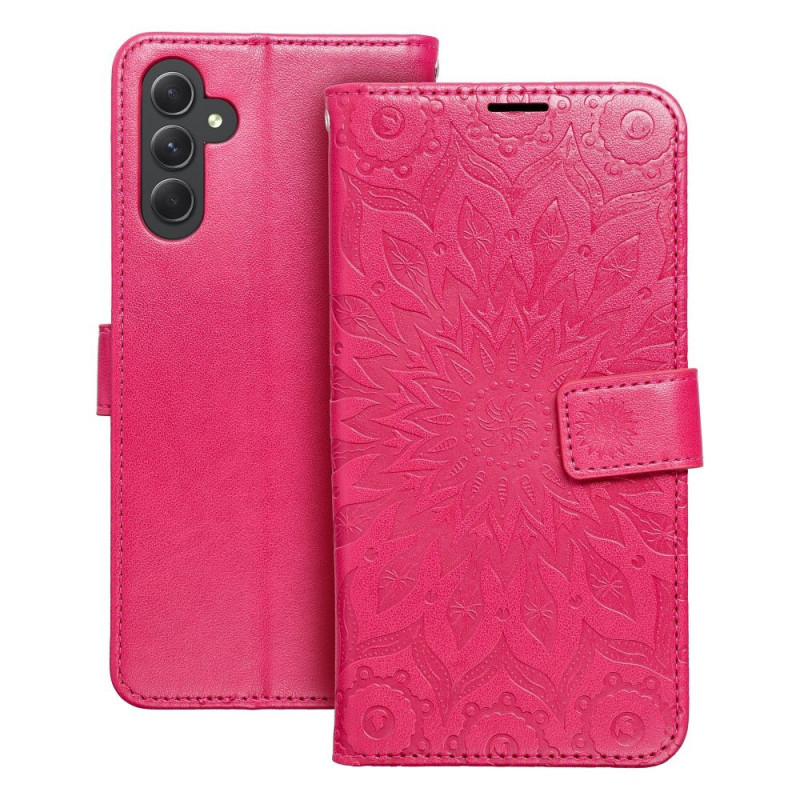 Samsung Galaxy A34 Wallet Cases MEZZO Book Mandala  Magenta