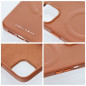 Apple iPhone 14 Case Roar Leather Mag Elegant  MagSAFE  Brown