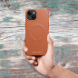 Apple iPhone 14 Case Roar Leather Mag Elegant  MagSAFE  Brown