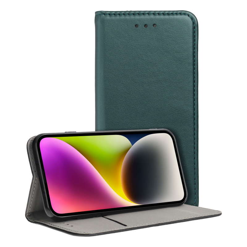 Motorola Edge 30 Wallet Cases Smart Magneto book Dark green